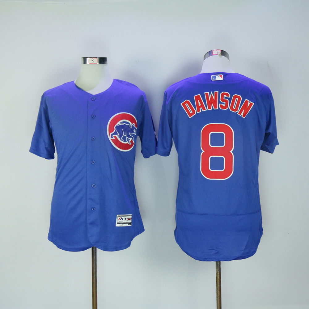 Men Chicago Cubs #8 Dawson Blue MLB Jerseys->chicago cubs->MLB Jersey